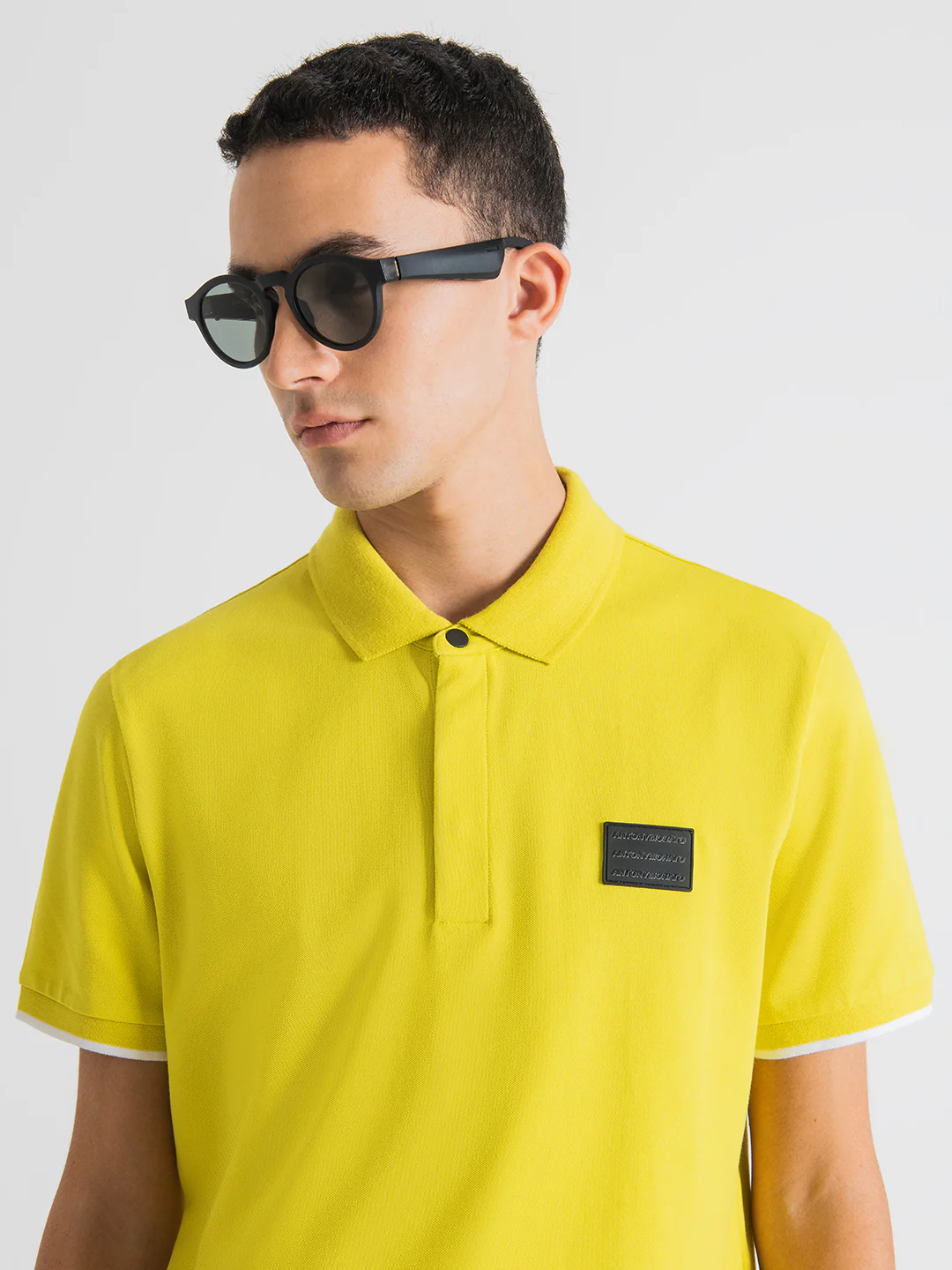 Antony Morato Yellow Slim Fit Polo Tshirt - Image 3