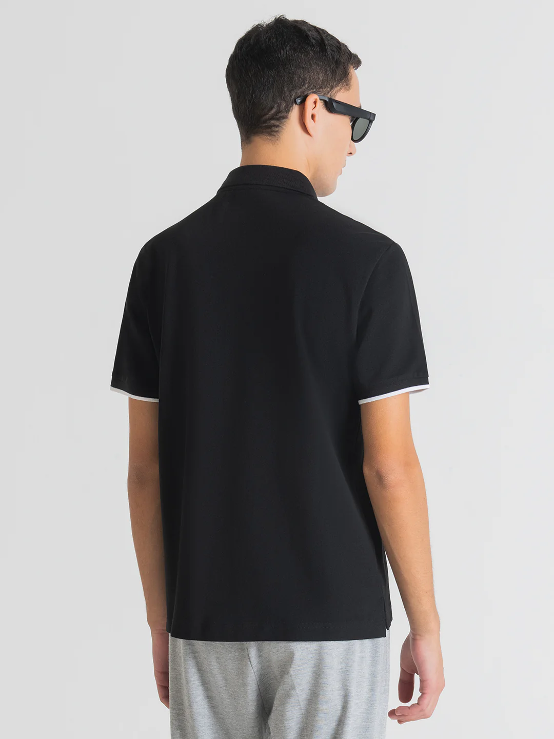 Antony Morato Black Slim Fit Polo Tshirt - Image 2