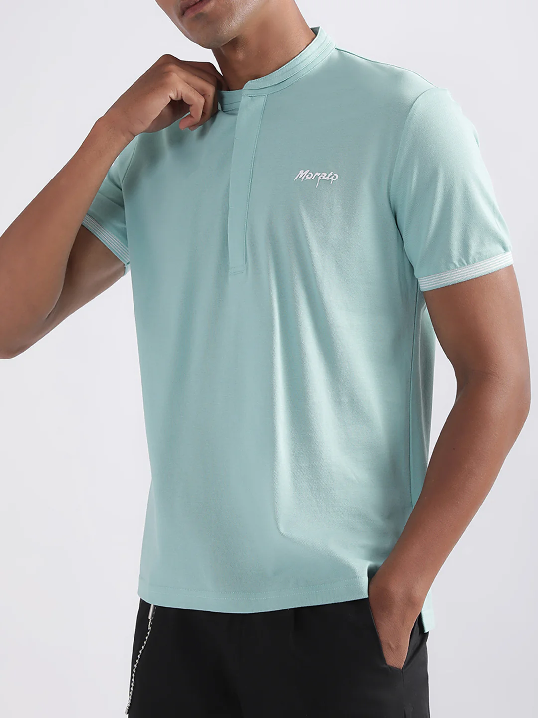Antony Morato Turquoise Regular Fit Tshirt - Image 3