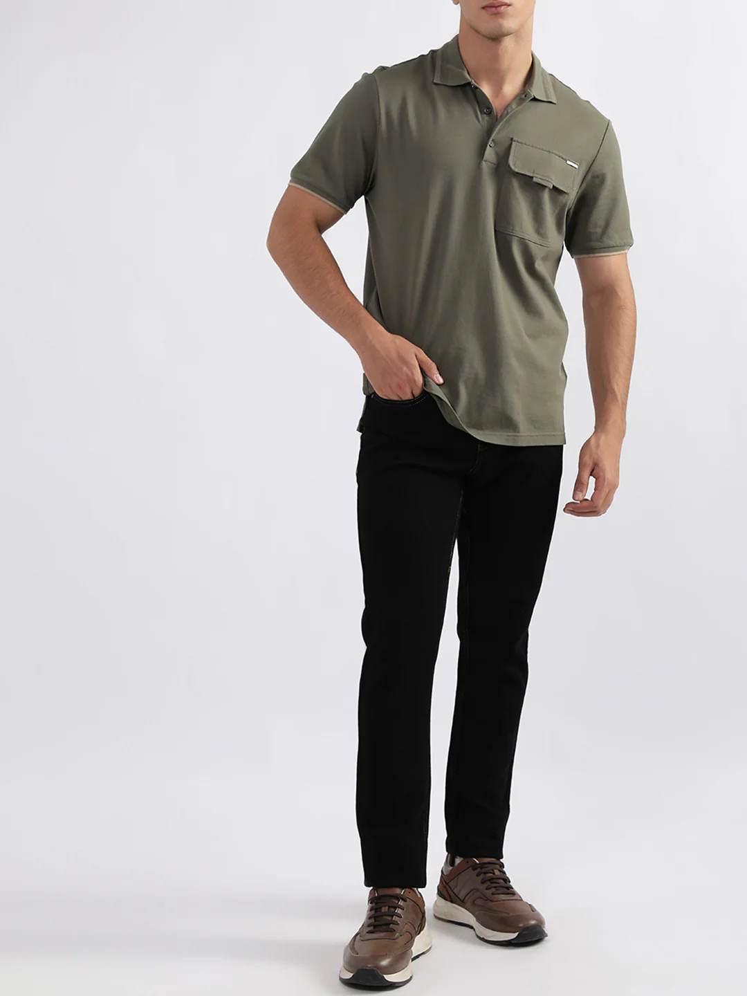 Antony Morato Sage Green Fashion Regular Fit Polo Tshirt - Image 5