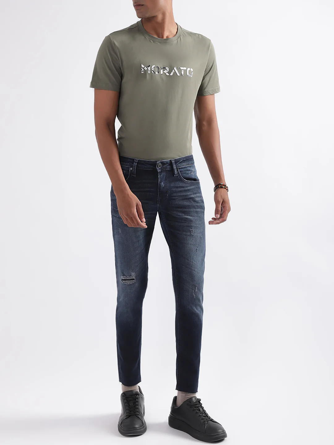 Antony Morato Sage Green Logo Slim Fit Tshirt - Image 5