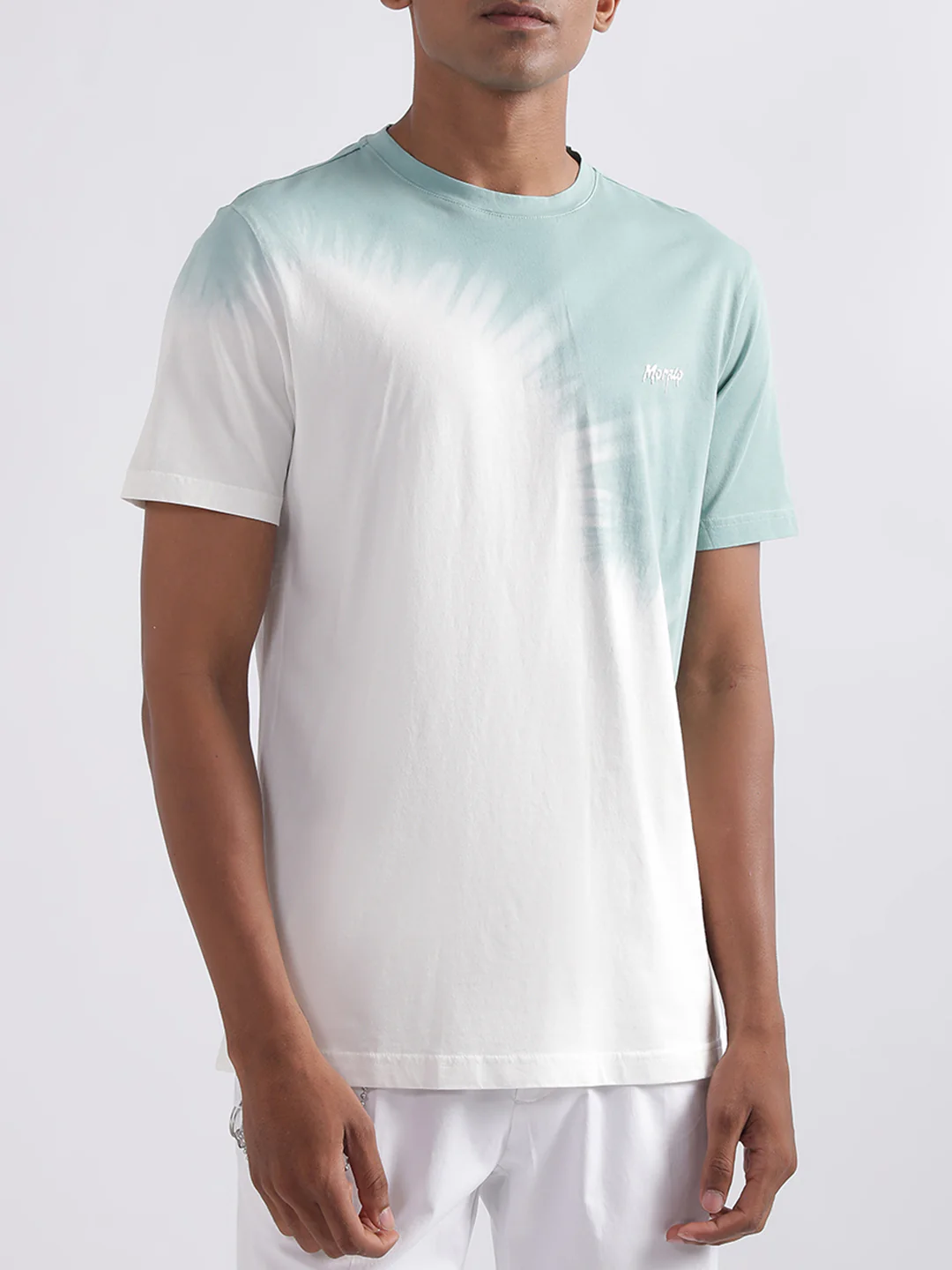 Antony Morato Turquoise Tie - Dye Regular Fit Tshirt