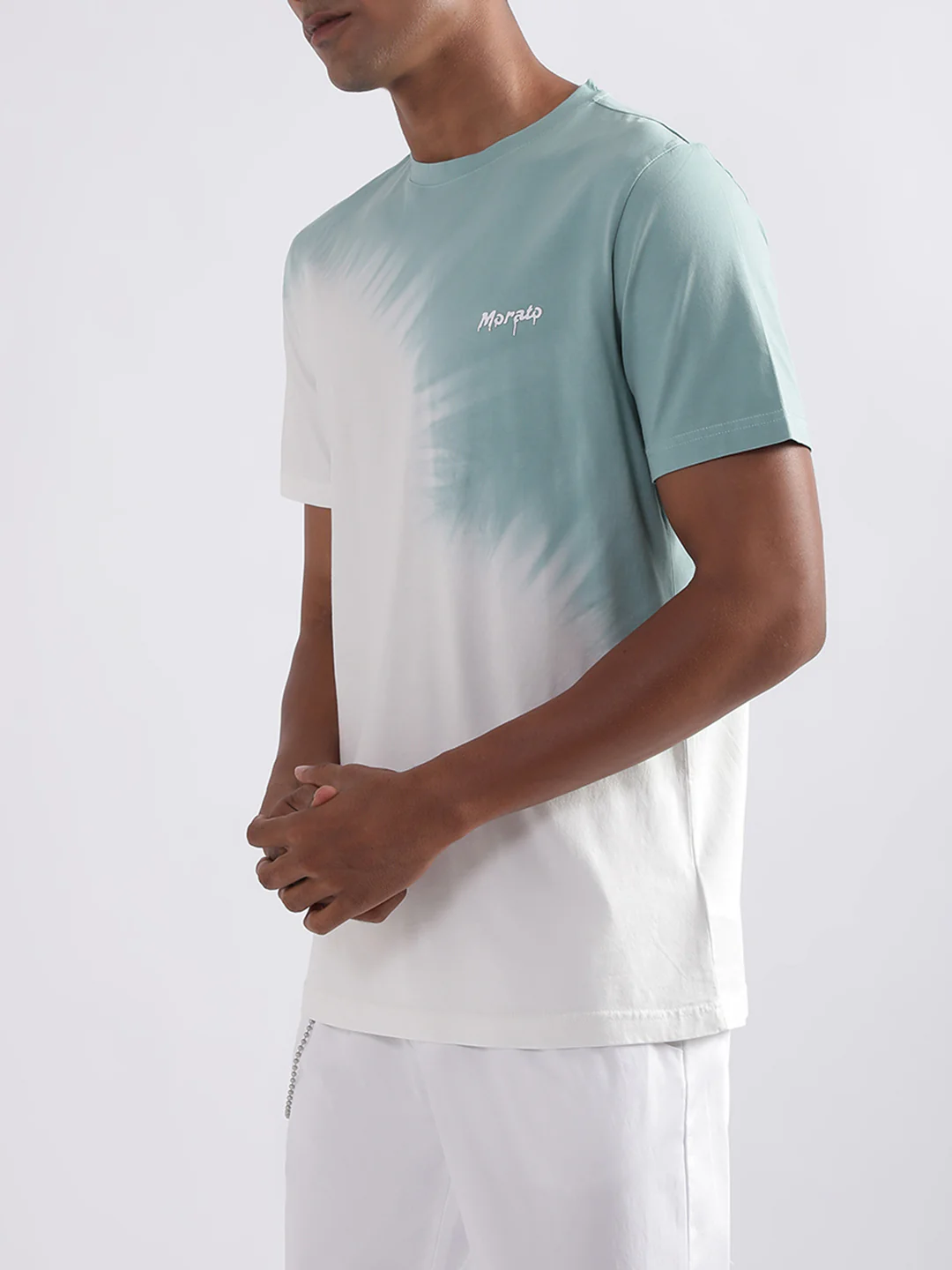 Antony Morato Turquoise Tie - Dye Regular Fit Tshirt - Image 2