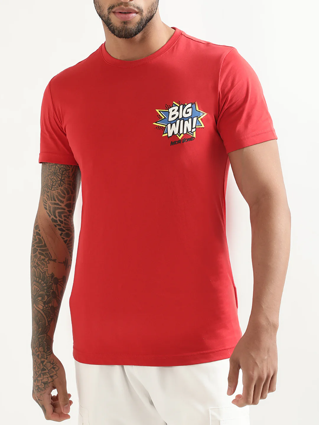 Antony Morato Red Printed Slim Fit Tshirt