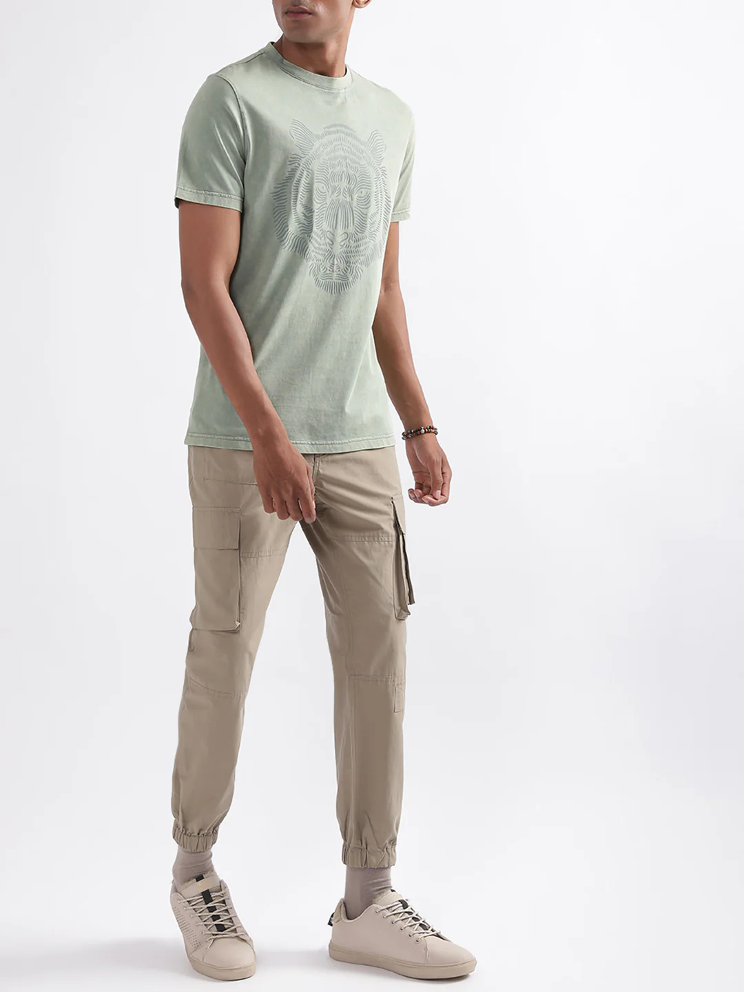 Antony Morato Olive Printed Regular Fit Tshirt - Image 4