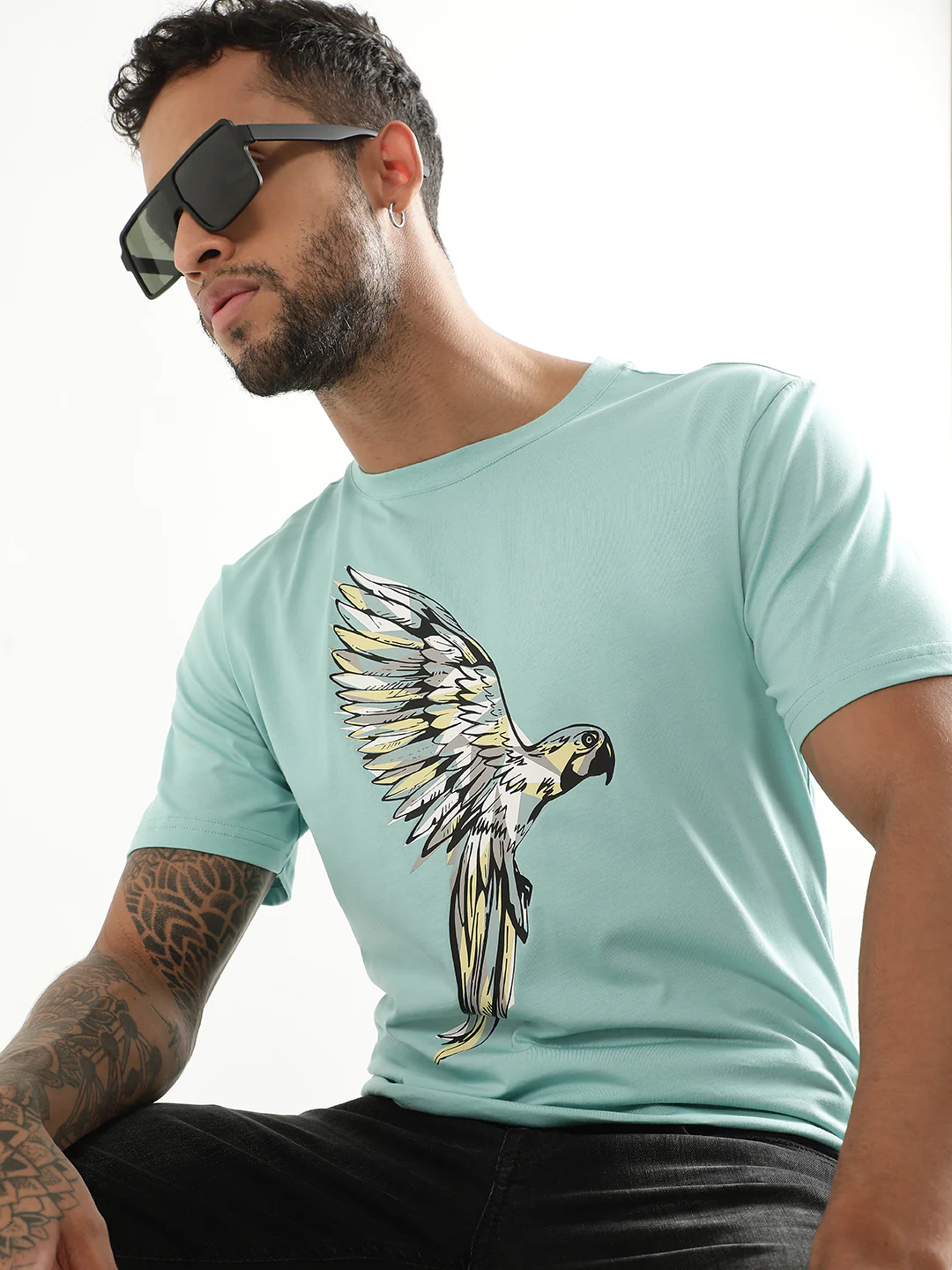 Antony Morato Blue Printed Regular Fit Tshirt - Image 5