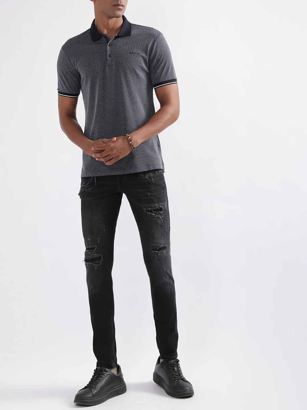 Antony Morato Blue Slim Fit Polo Tshirt - Image 4