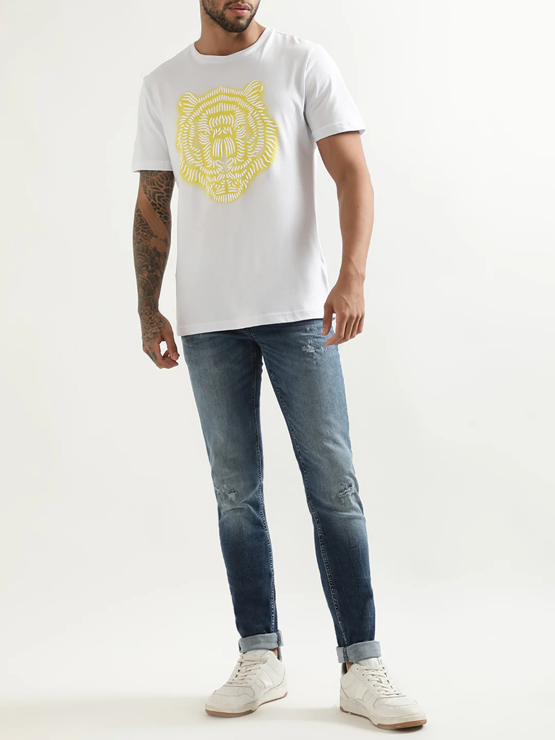 Antony Morato White Printed Slim Fit Tshirt - Image 4