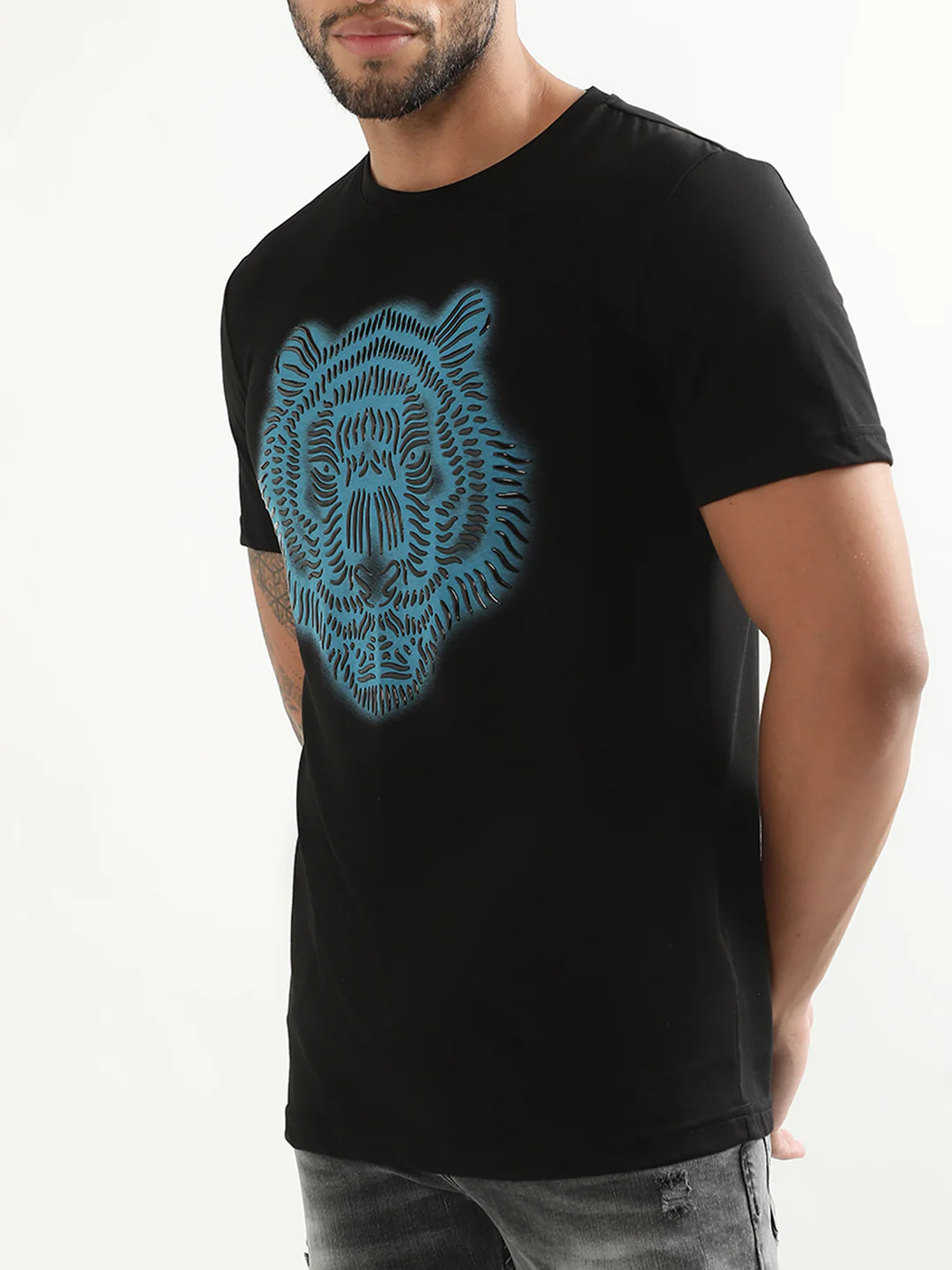 Antony Morato Black Printed Slim Fit Tshirt - Image 3
