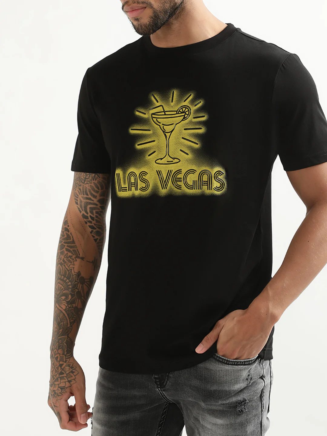 Antony Morato Black Printed Slim Fit Tshirt - Image 3