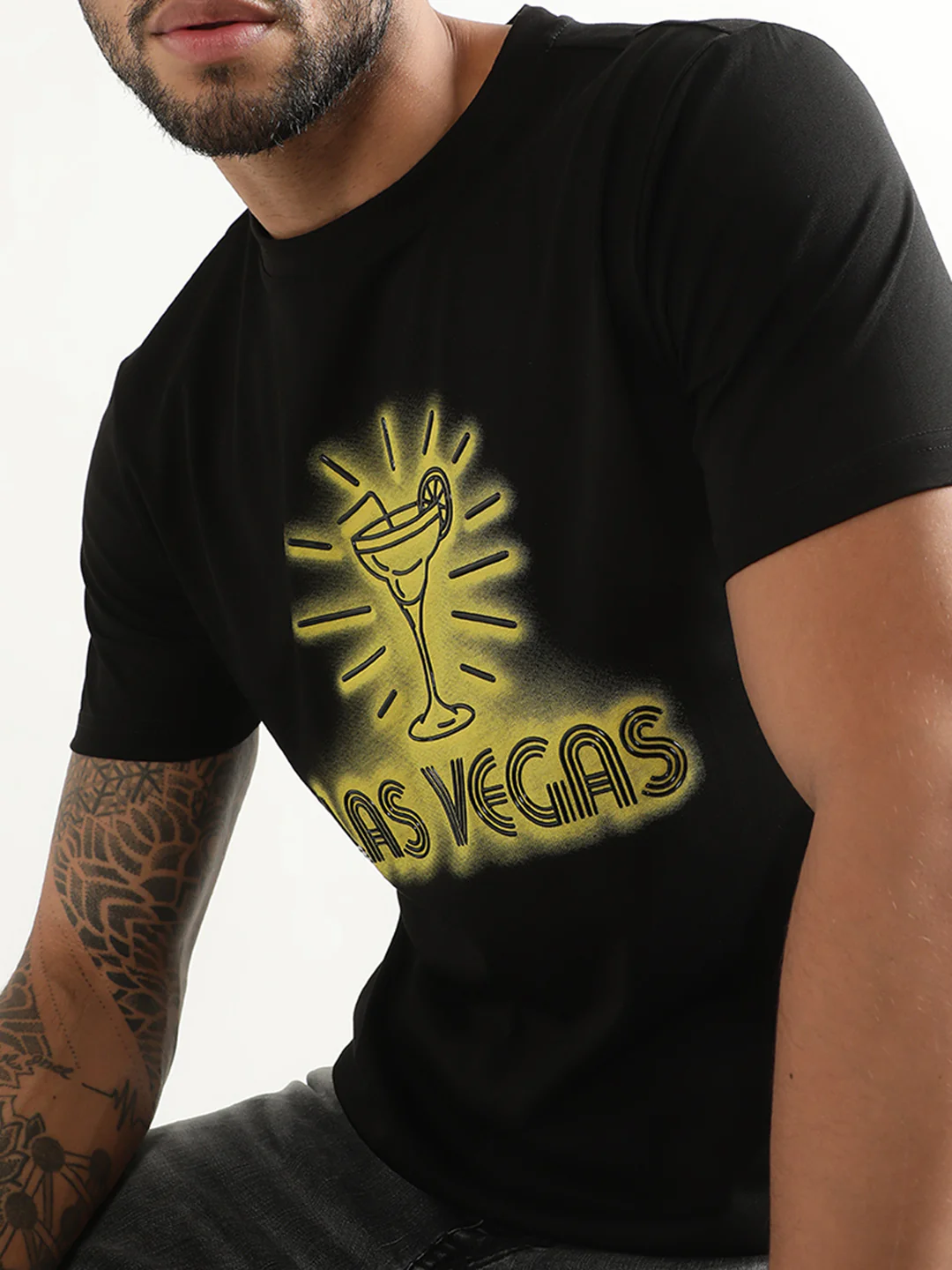 Antony Morato Black Printed Slim Fit Tshirt - Image 5