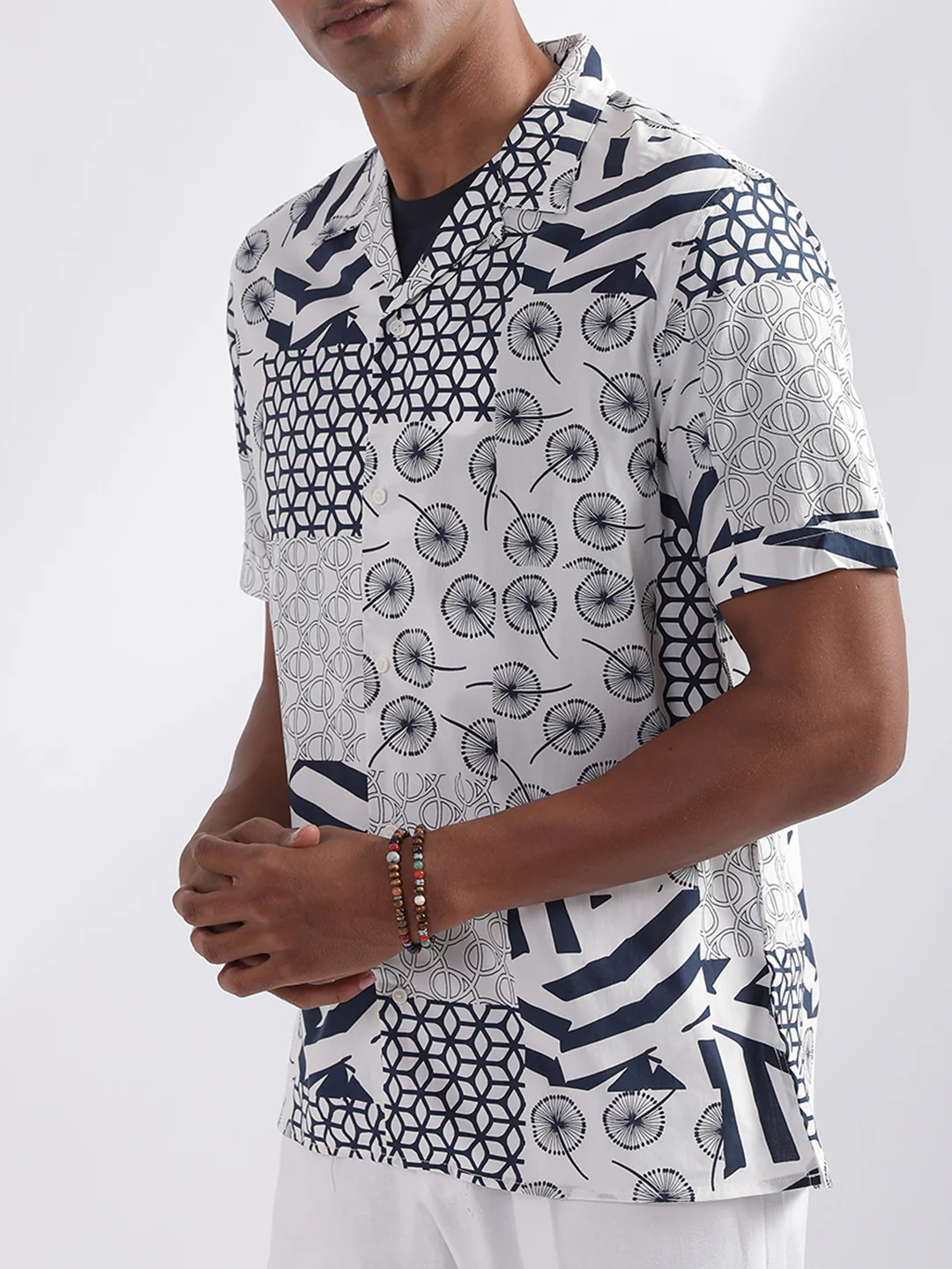 Antony Morato Blue Printed Regular Fit Shirt - Image 2