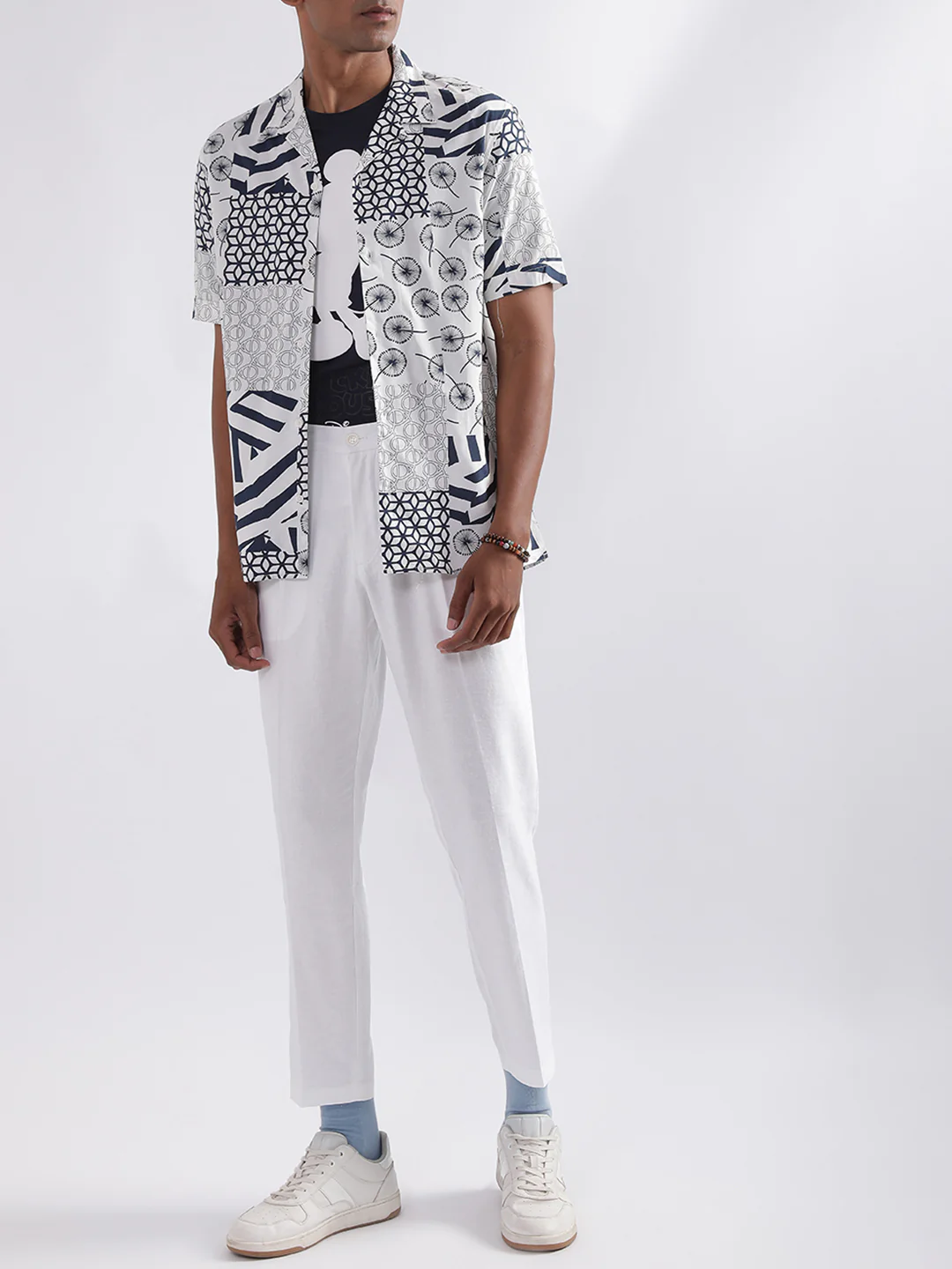 Antony Morato Blue Printed Regular Fit Shirt - Image 4