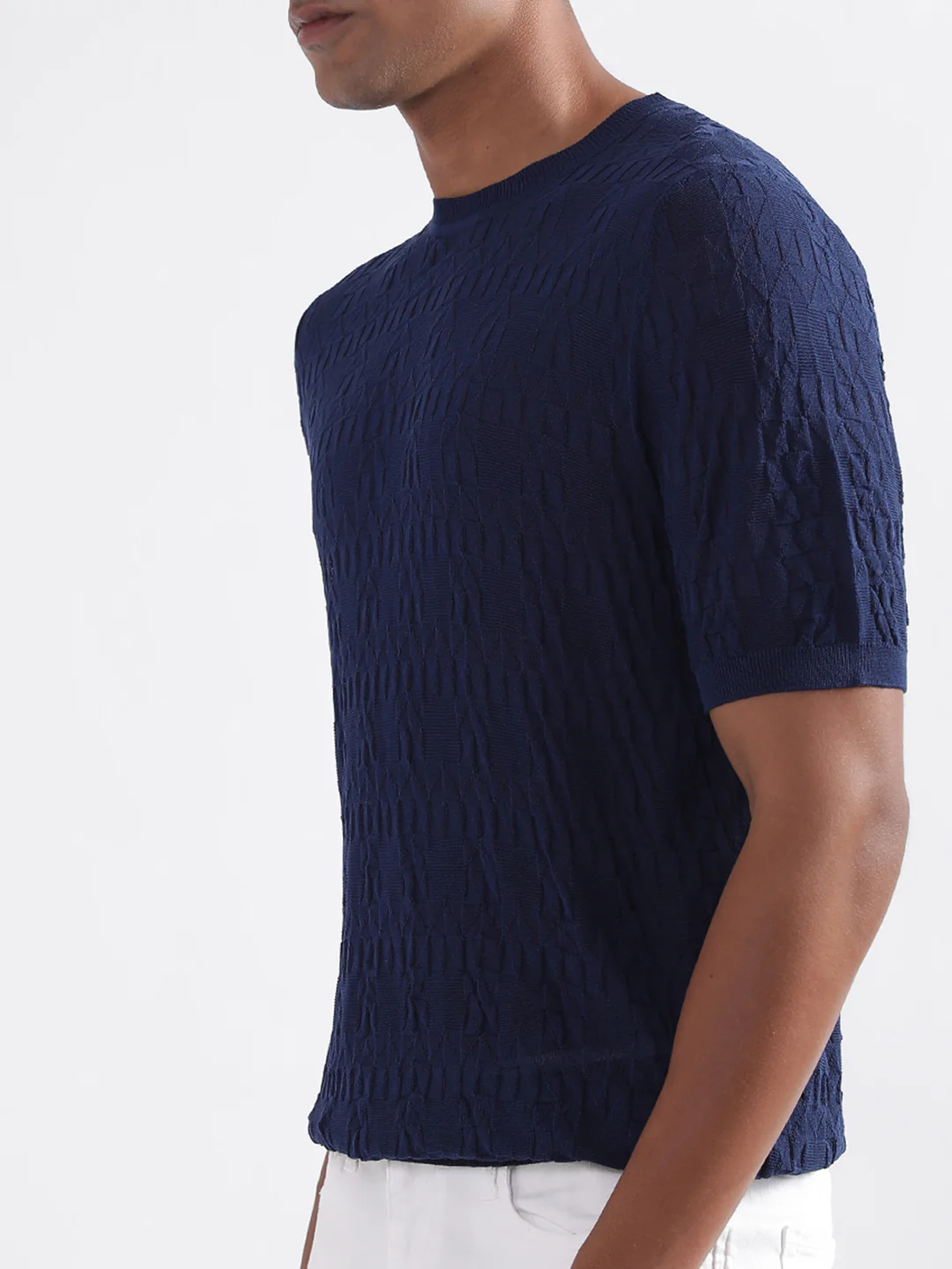 Antony Morato Blue Self Slim Fit Sweater - Image 2