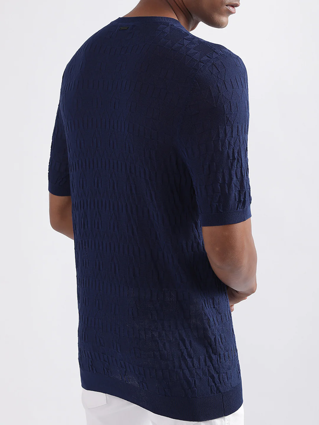Antony Morato Blue Self Slim Fit Sweater - Image 3
