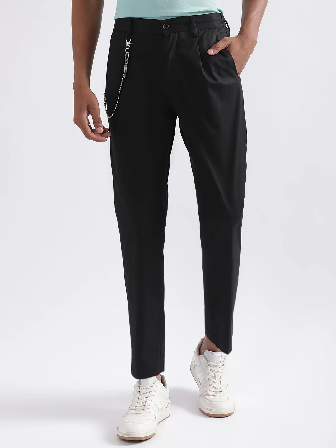 Antony Morato Men Tapered Fit Mid-Rise Cotton Trouser