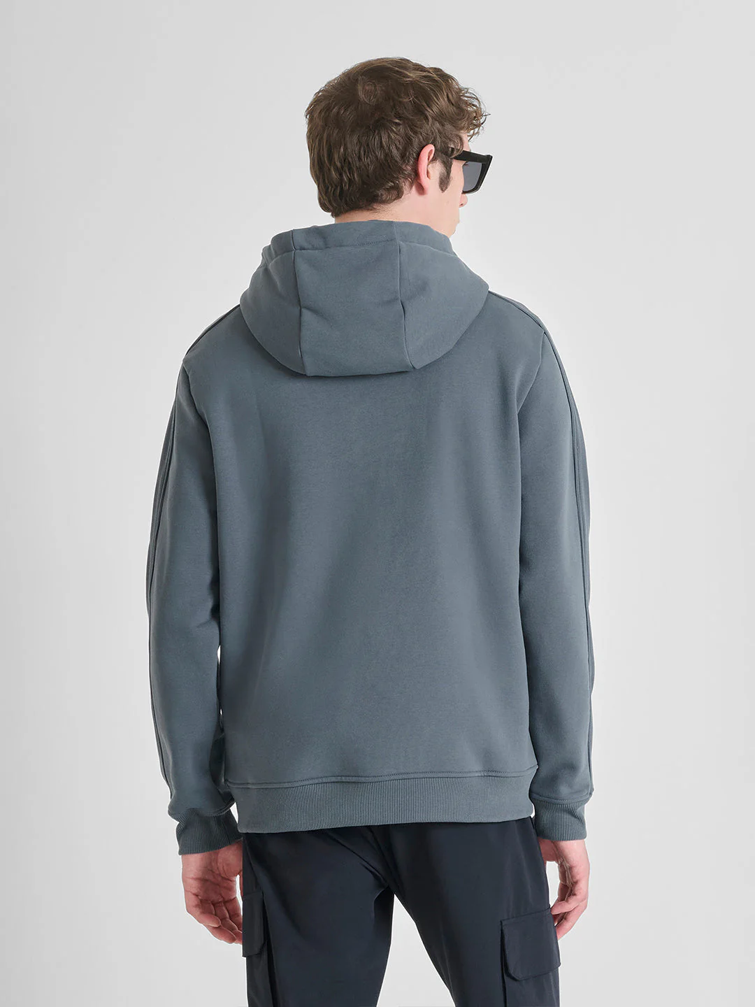 Antony Morato Men Dark Grey Solid Relaxed Fit Sweatshirt - Image 2