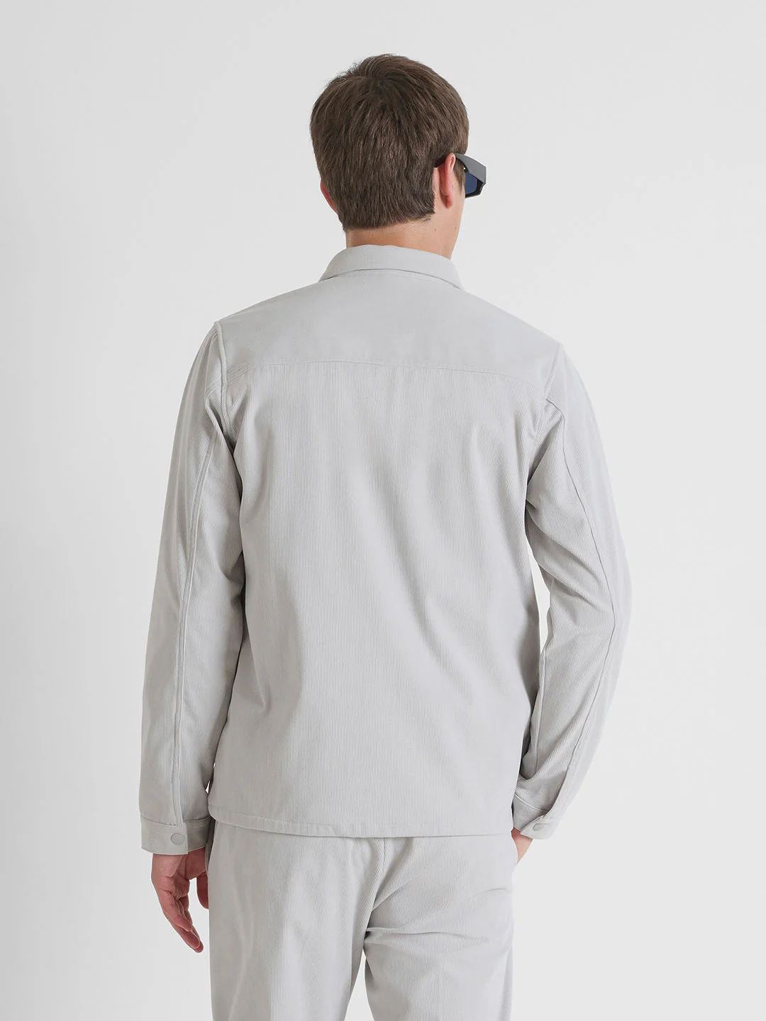 Antony Morato Men Cream Solid Regular Fit Corduory Shirt - Image 3