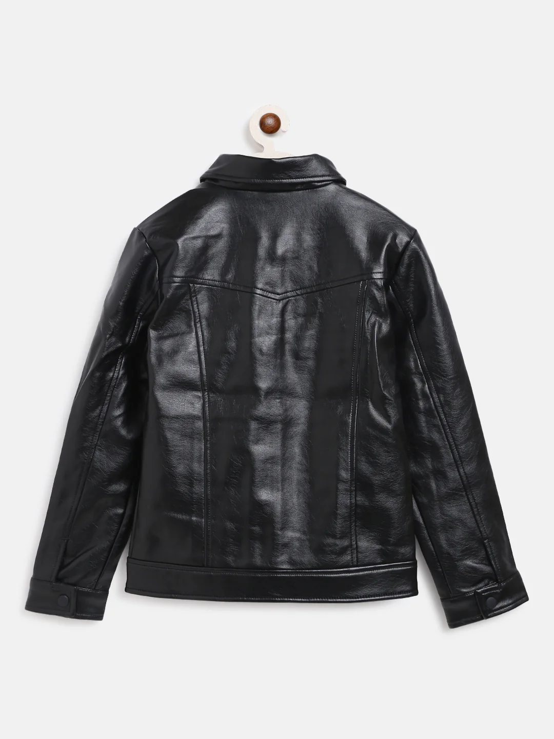 Blue Giraffe Girls Black Solid Collar Jacket - Image 7
