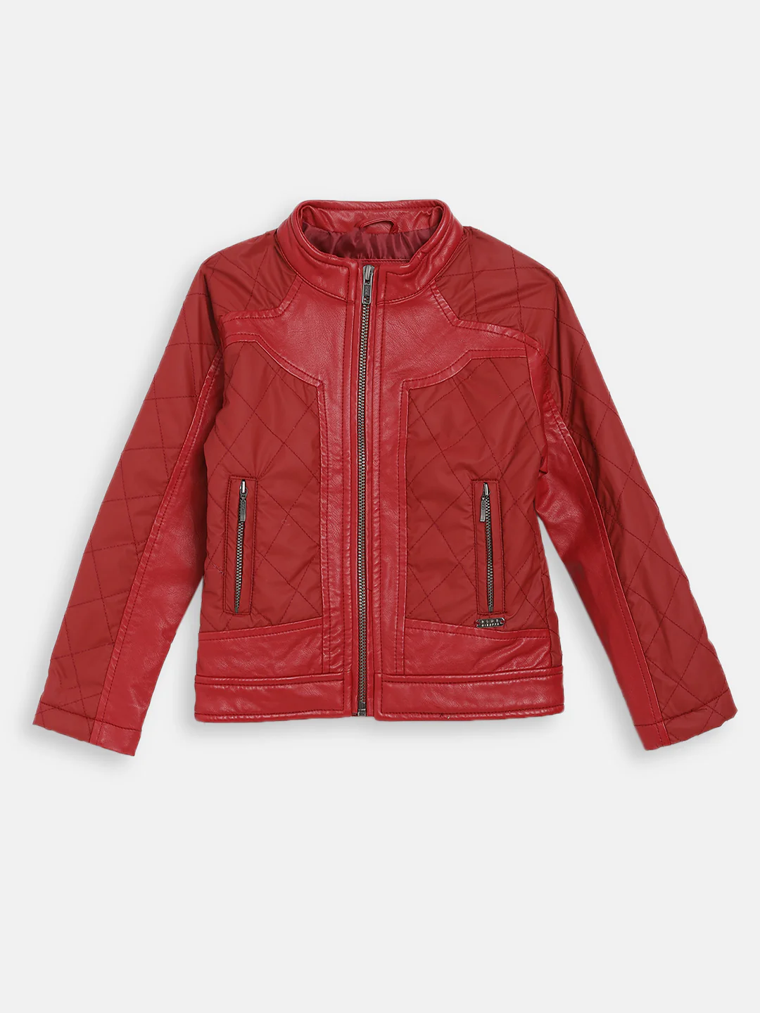 Blue Giraffe Girls Maroon Printed Collar Jacket - Image 5