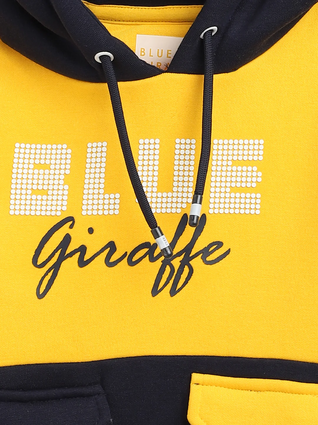 Blue Giraffe Boys Yellow Solid Round Neck Sweatshirt - Image 4