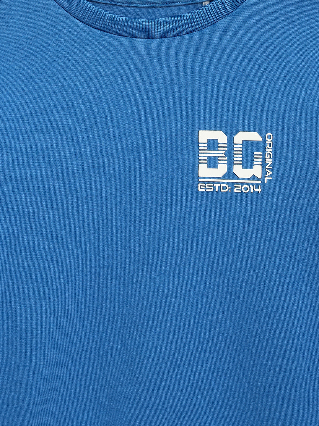 Blue Giraffe Boys Blue Solid Round Neck Sweatshirt - Image 3