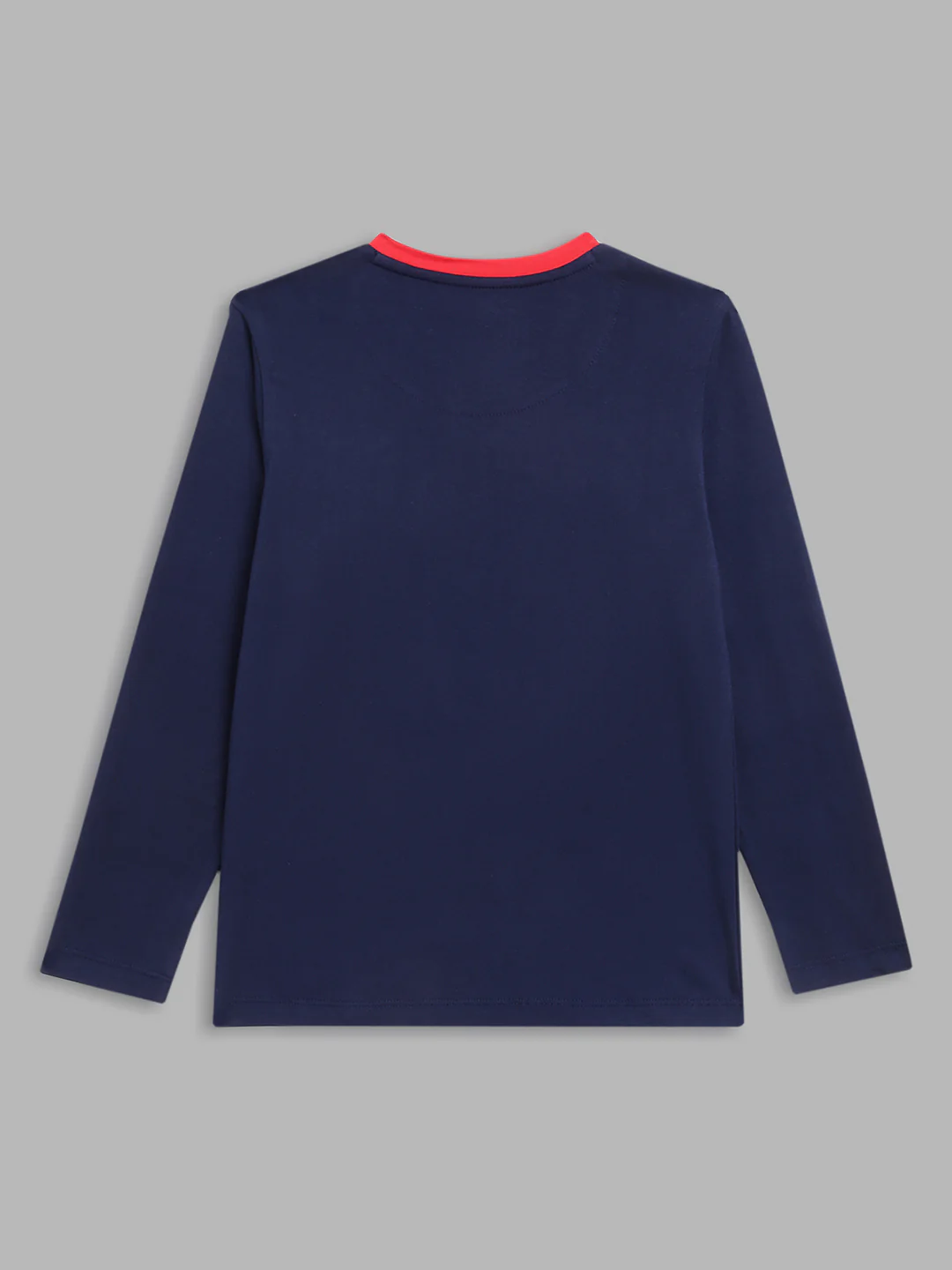 Blue Giraffe Boys Blue Printed Round Neck Full Sleeves Tshirt - Image 2