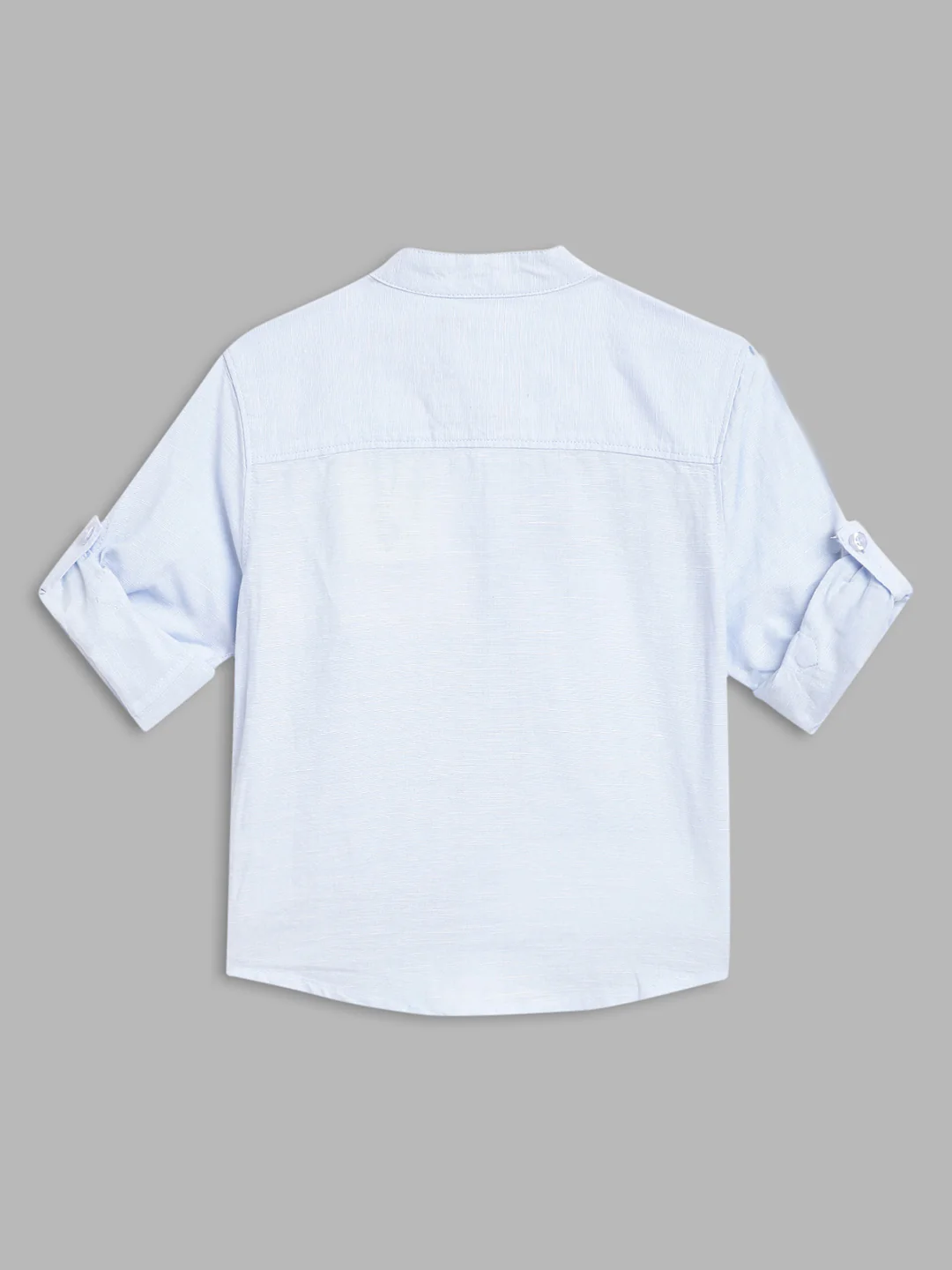 Blue Giraffe Kids Powder Blue Fashion Regular Fit Shirt - Image 2