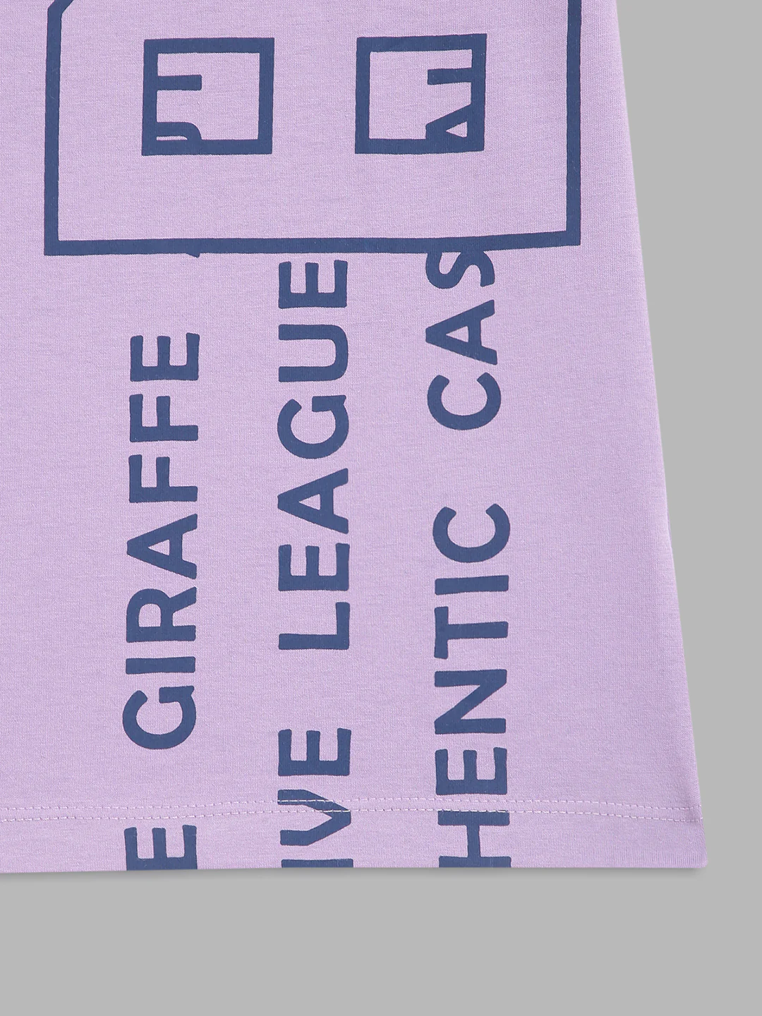 Blue Giraffe Boys Lilac Solid Round Neck TShirt - Image 4