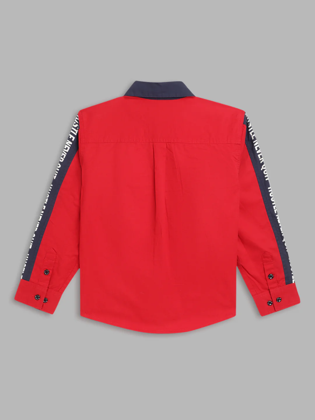 Blue Giraffe Boys Multicolor Solid Spread Collar Full Sleeves Shirt - Image 2