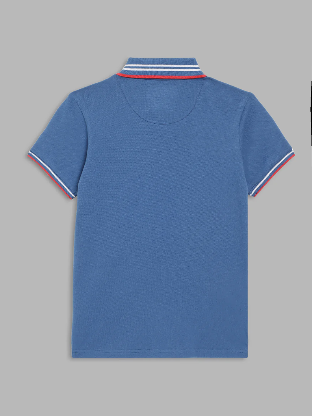 Blue Giraffe Boys Multicolor Solid Polo Collar Short Sleeves Tshirt - Image 2