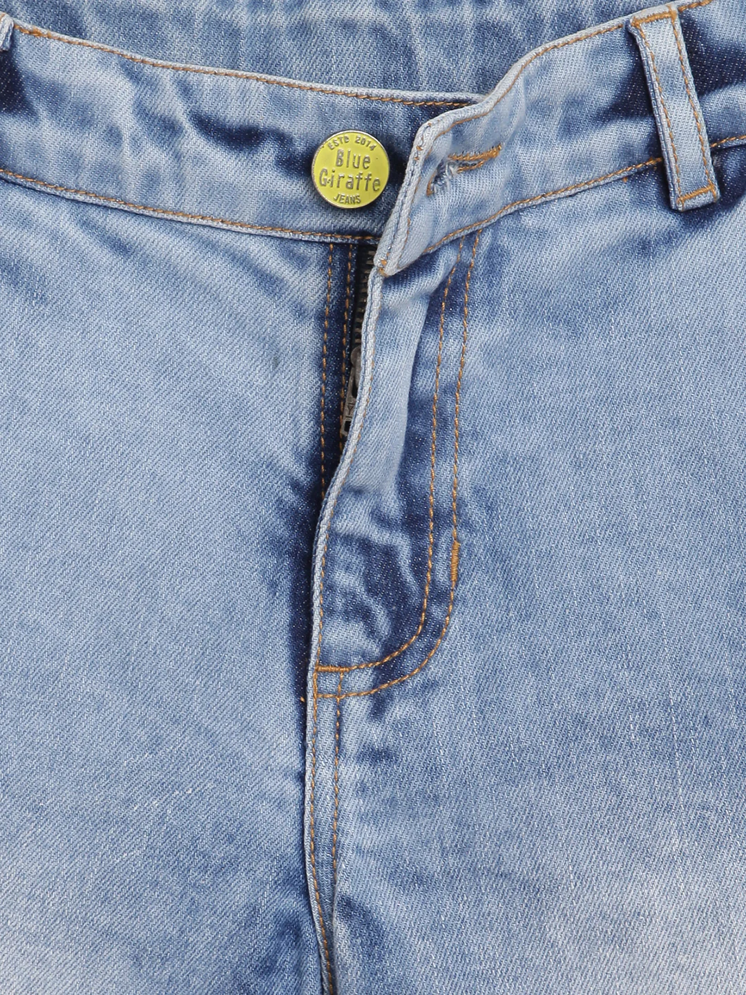 Blue Giraffe Boys Indigo Solid Regular Fit Shorts - Image 3