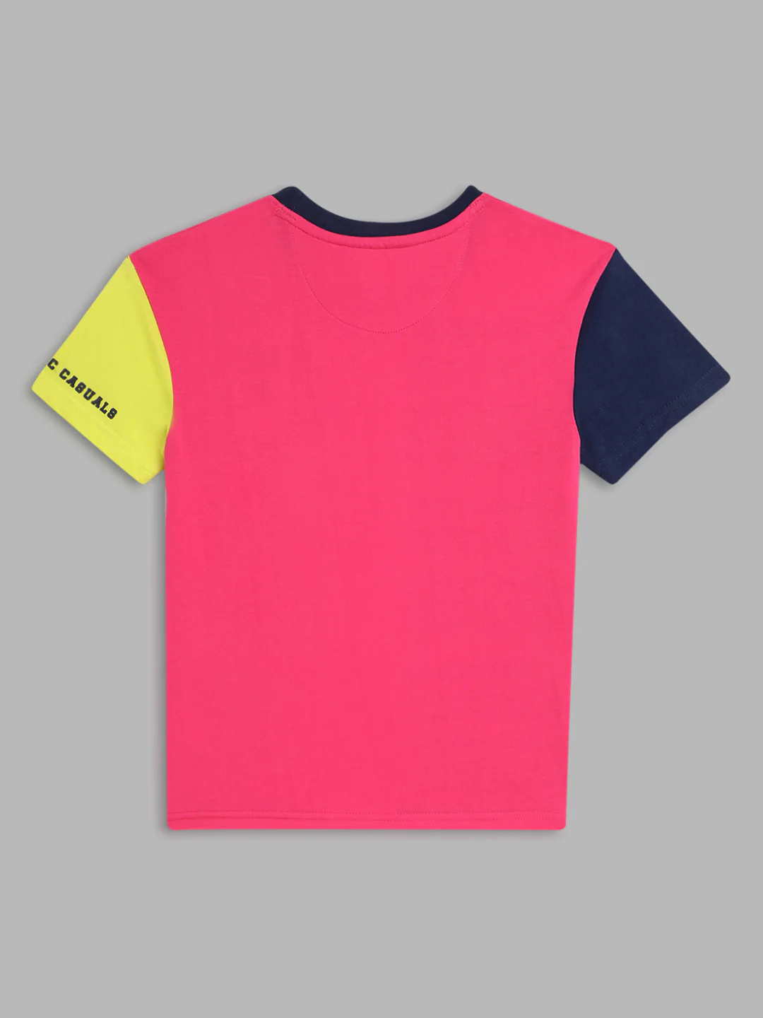 Blue Giraffe Boys Multicolor Colorblocked Round Neck Short Sleeves Tshirt - Image 2