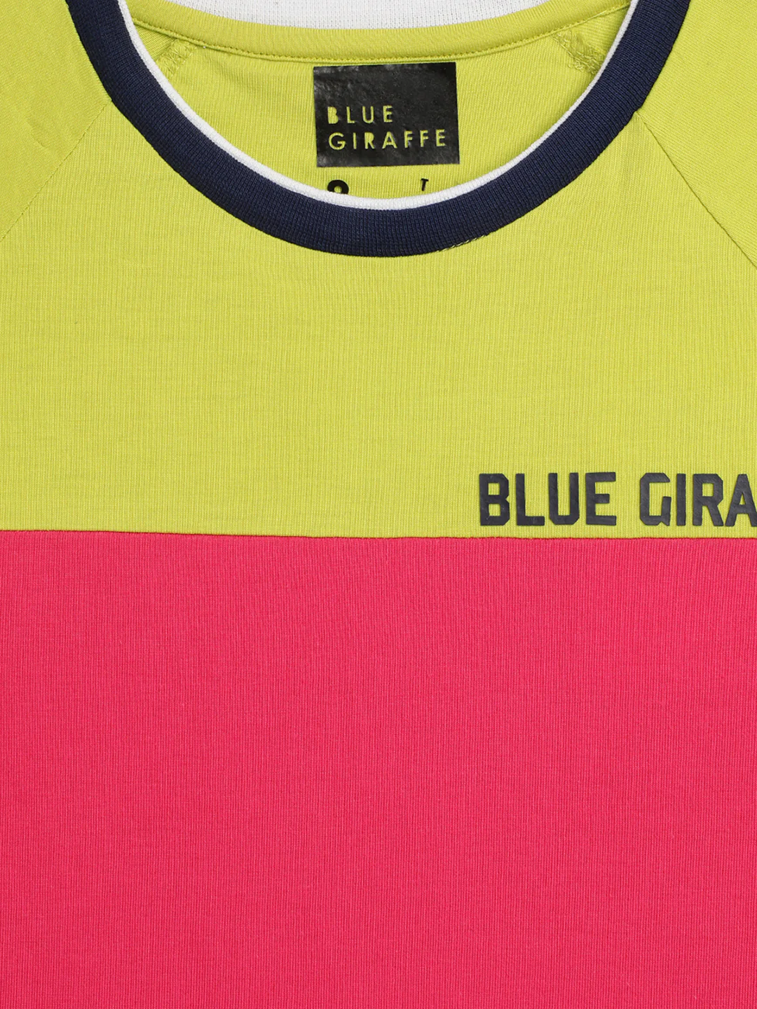 Blue Giraffe Boys Multicolor Colorblocked Round Neck Short Sleeves Tshirt - Image 3
