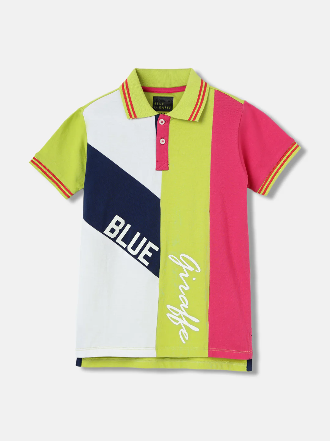 Blue Giraffe Kids Multi Regular Fit Polo Tshirt - Image 2