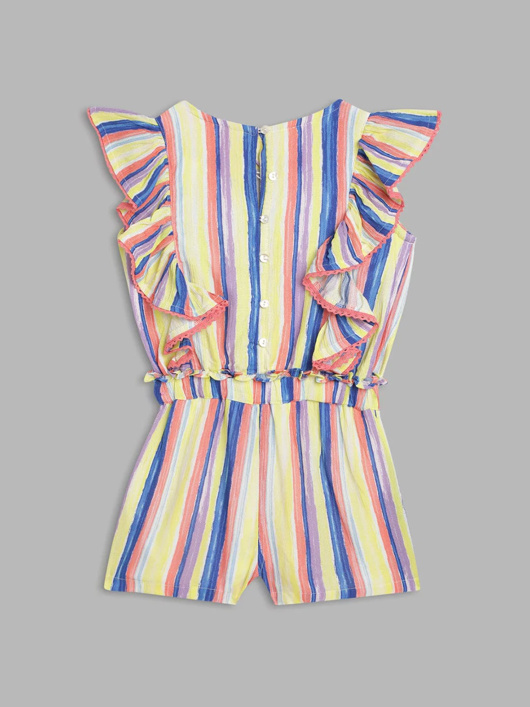 Blue Giraffe Girls Multi Playsuit - Image 2