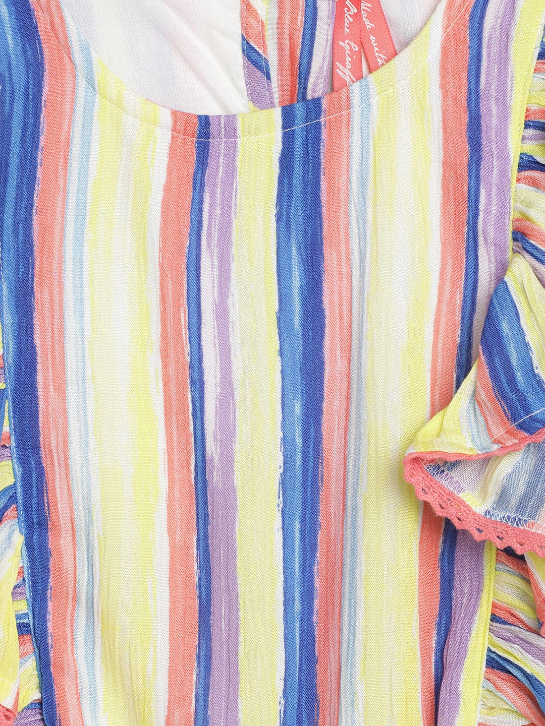 Blue Giraffe Girls Multi Playsuit - Image 3