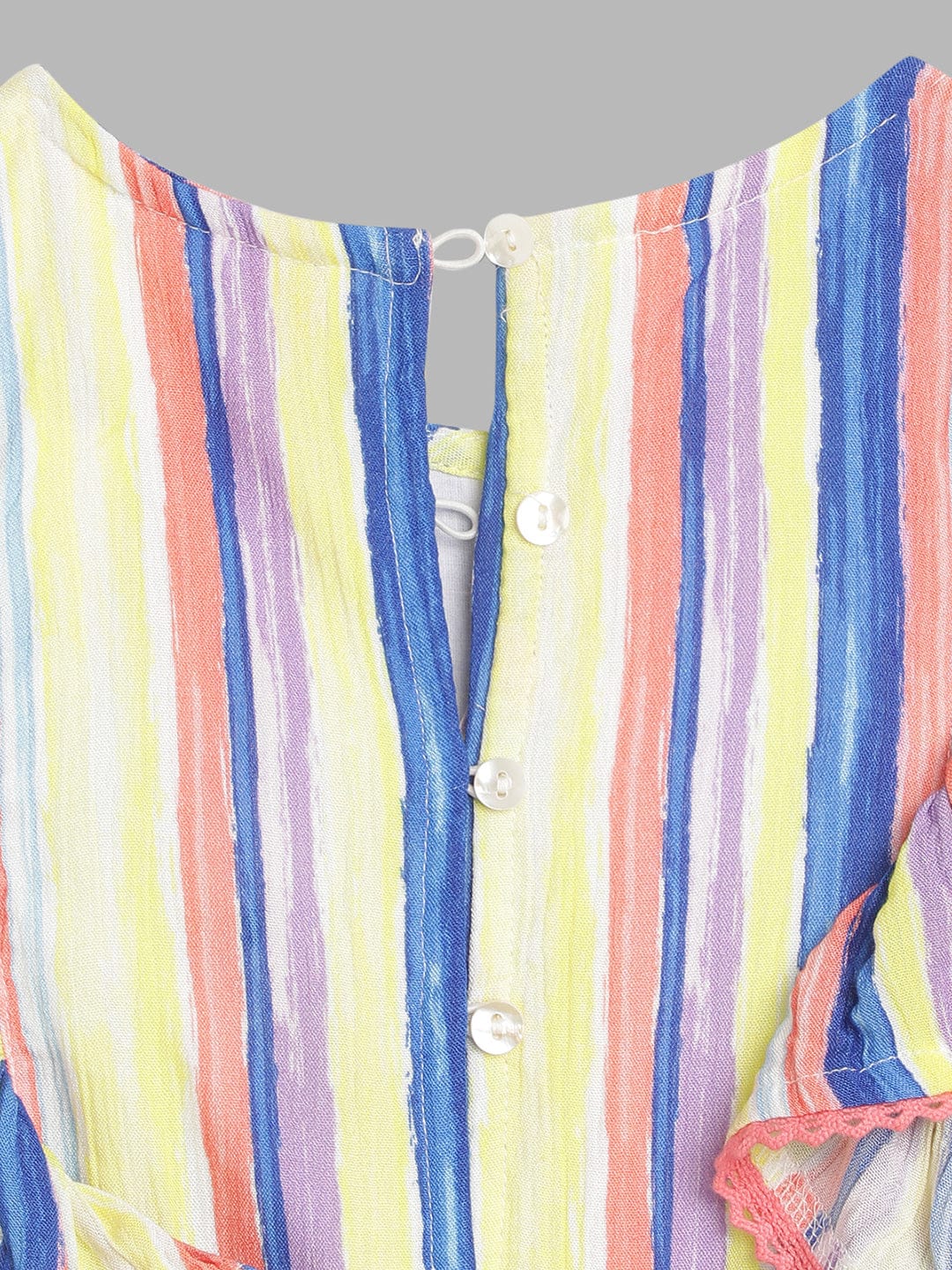 Blue Giraffe Girls Multi Playsuit - Image 4