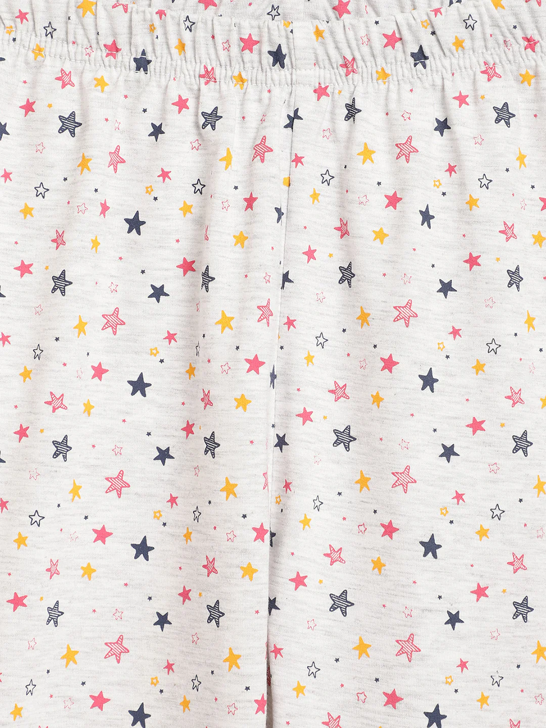 Blue Giraffe Girls White Printed Fitted Mid-Rise Leggings - Image 3