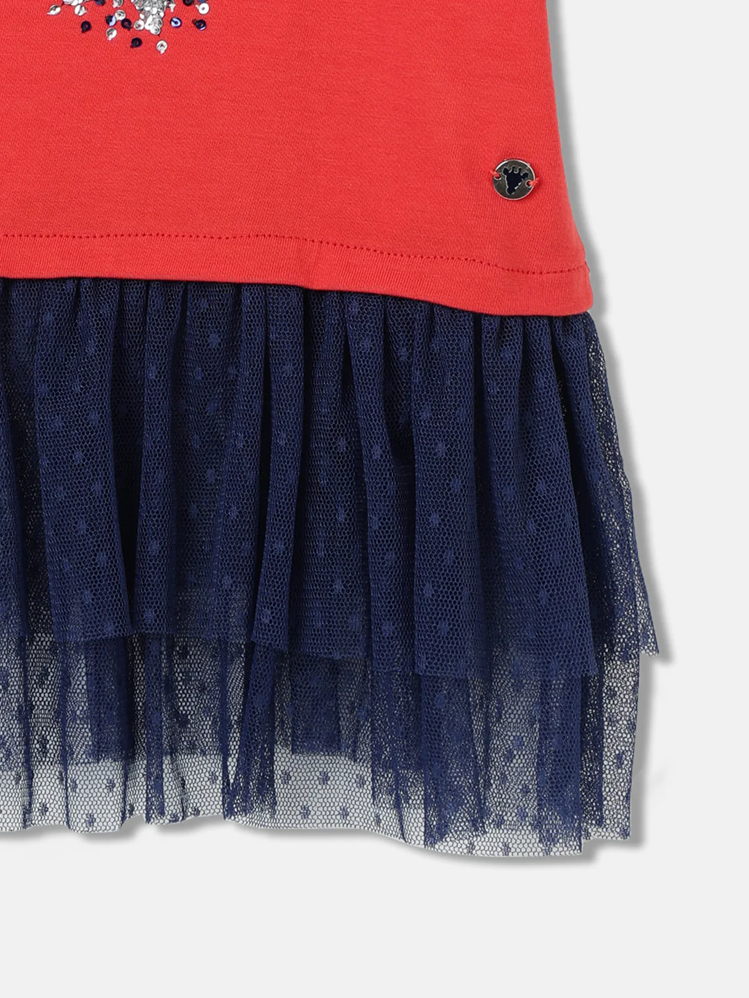 Blue Giraffe Girls Multi Solid Round Neck Top - Image 5