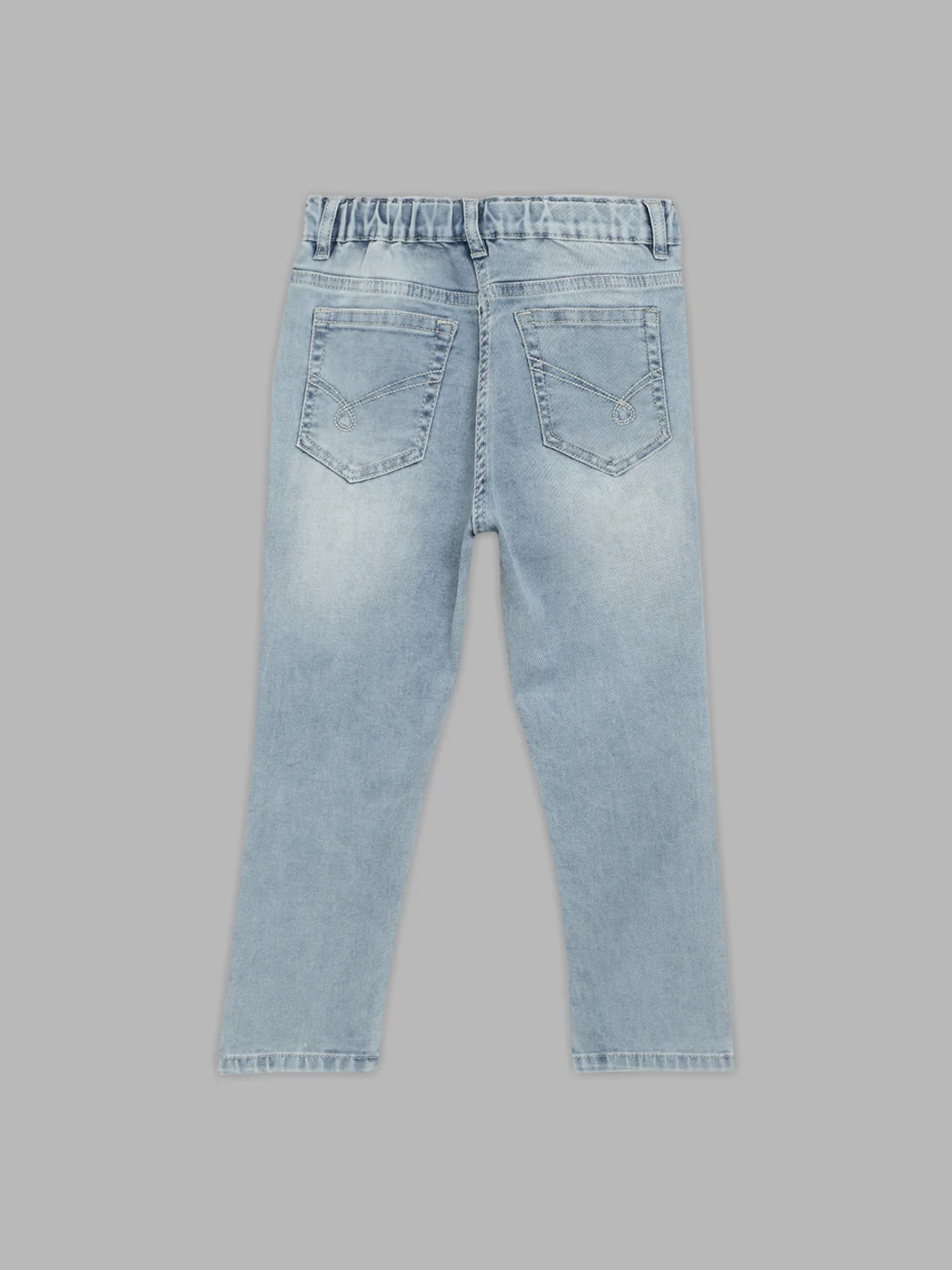Blue Giraffe Girls Blue Solid Regular Fit Jeans - Image 2