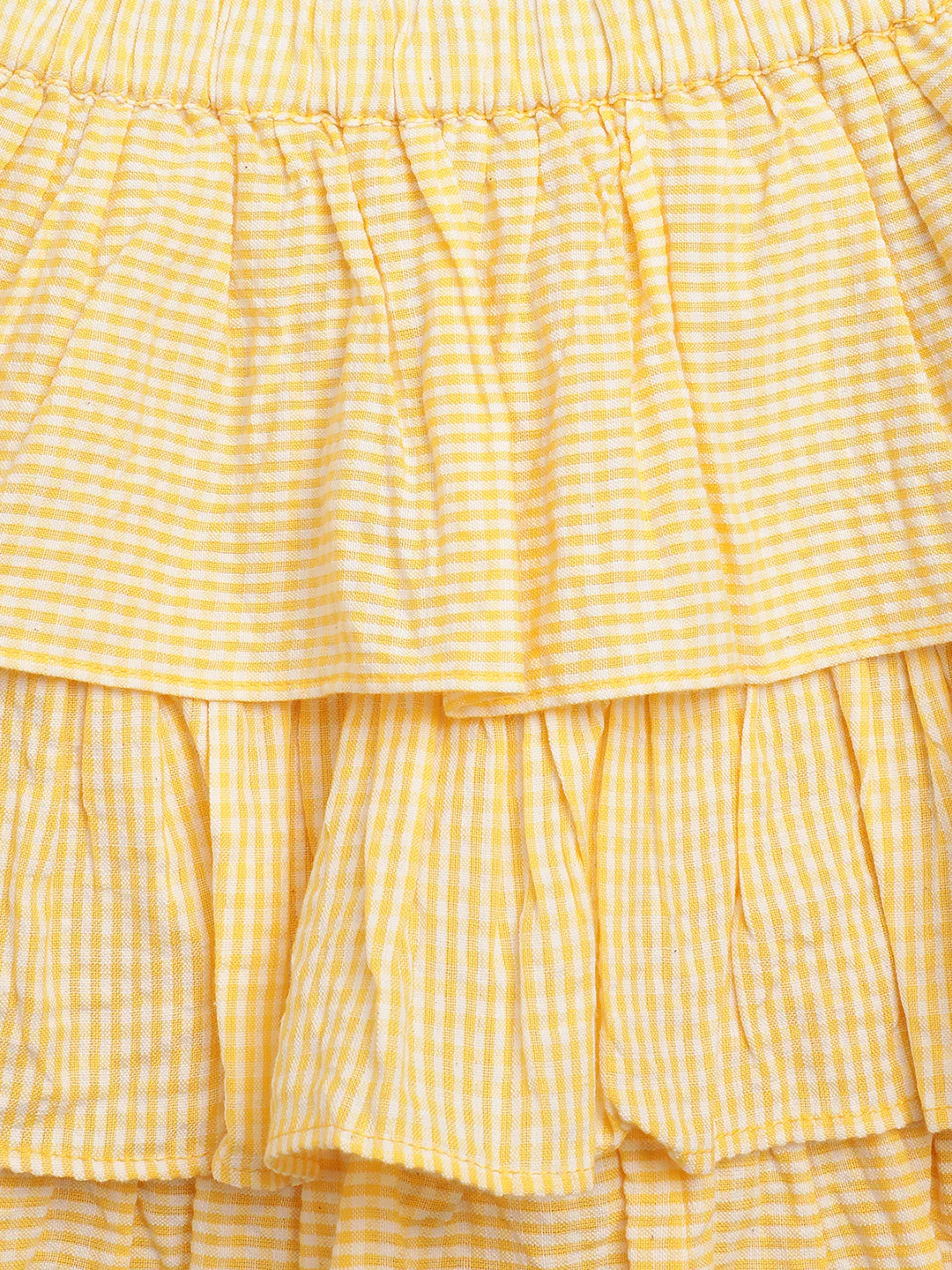 Blue Giraffe Girls Yellow Striped Regular Fit Skirt - Image 3