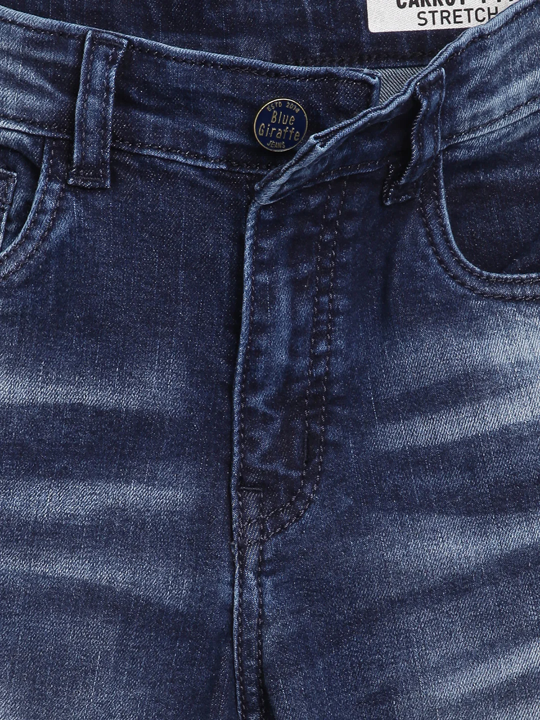 Blue Giraffe Boys Blue Solid Regular Fit Jeans - Image 3