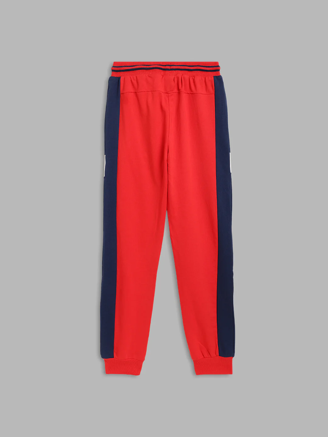 Blue Giraffe Boys Red Color-Blocked Regular Fit Joggers Style Sweatpant - Image 2