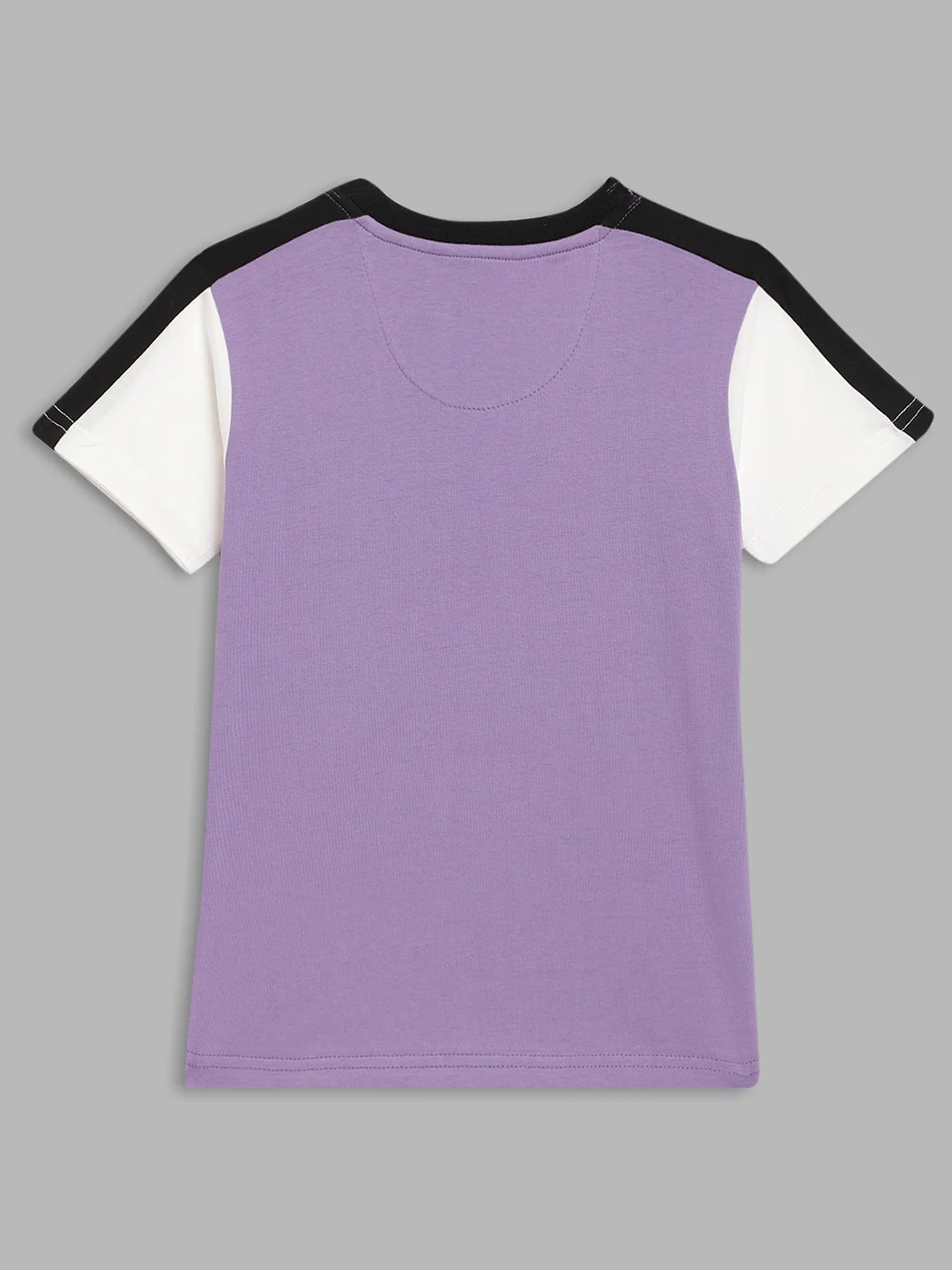 Blue Giraffe Kids Purple Printed Mickey Regular Fit Tshirt - Image 2
