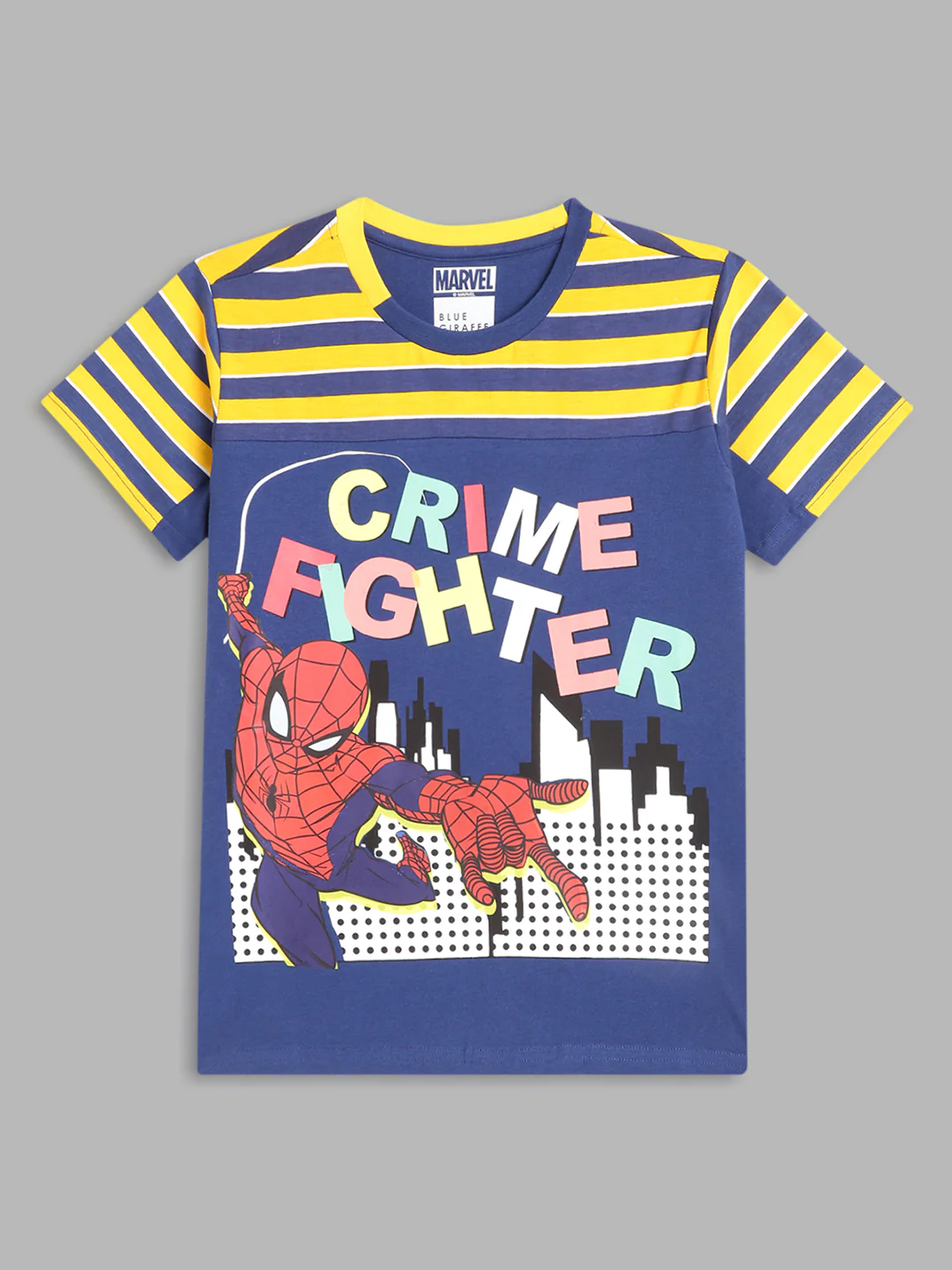 Blue Giraffe Kids Multi Printed Marvel Avengers Regular Fit Tshirt
