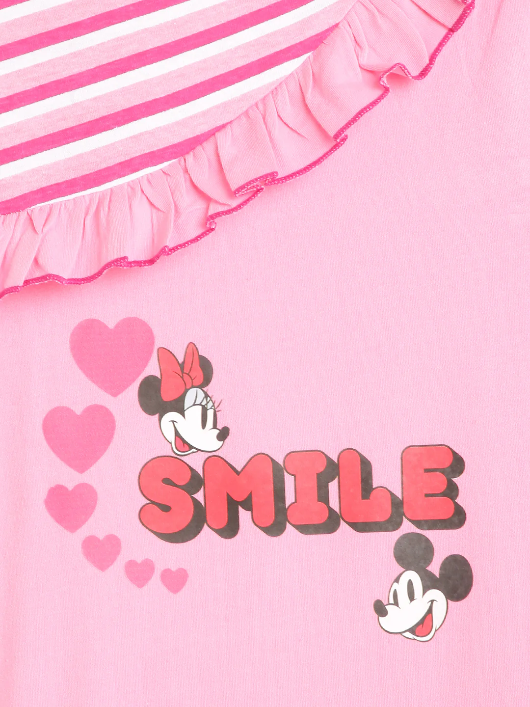 Blue Giraffe Girls Pink Solid V Neck Dress - Image 3