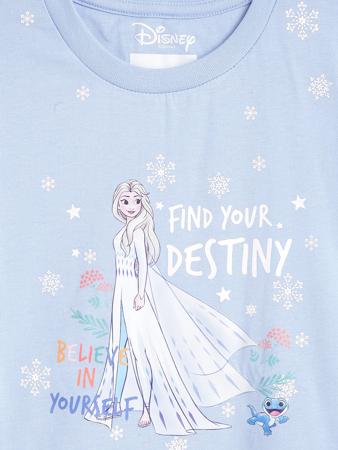 Blue Giraffe Girls Green Printed Round Neck Dress - Image 3