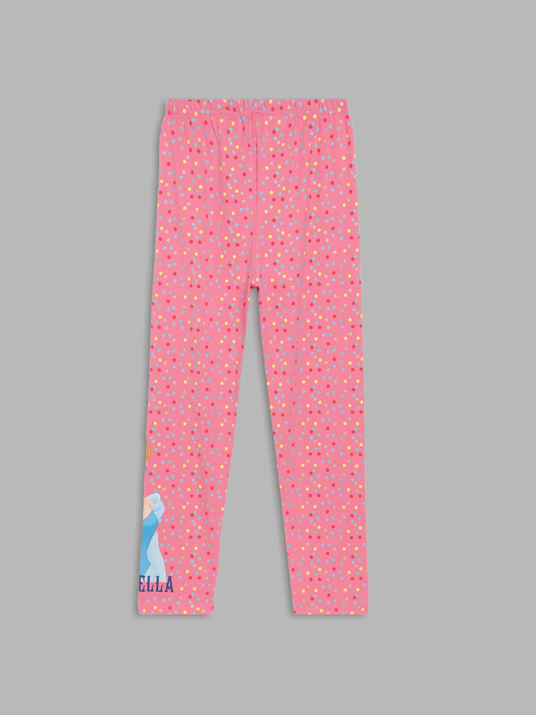 Blue Giraffe Girls Pink Printed Regular Fit Leggings - Image 2