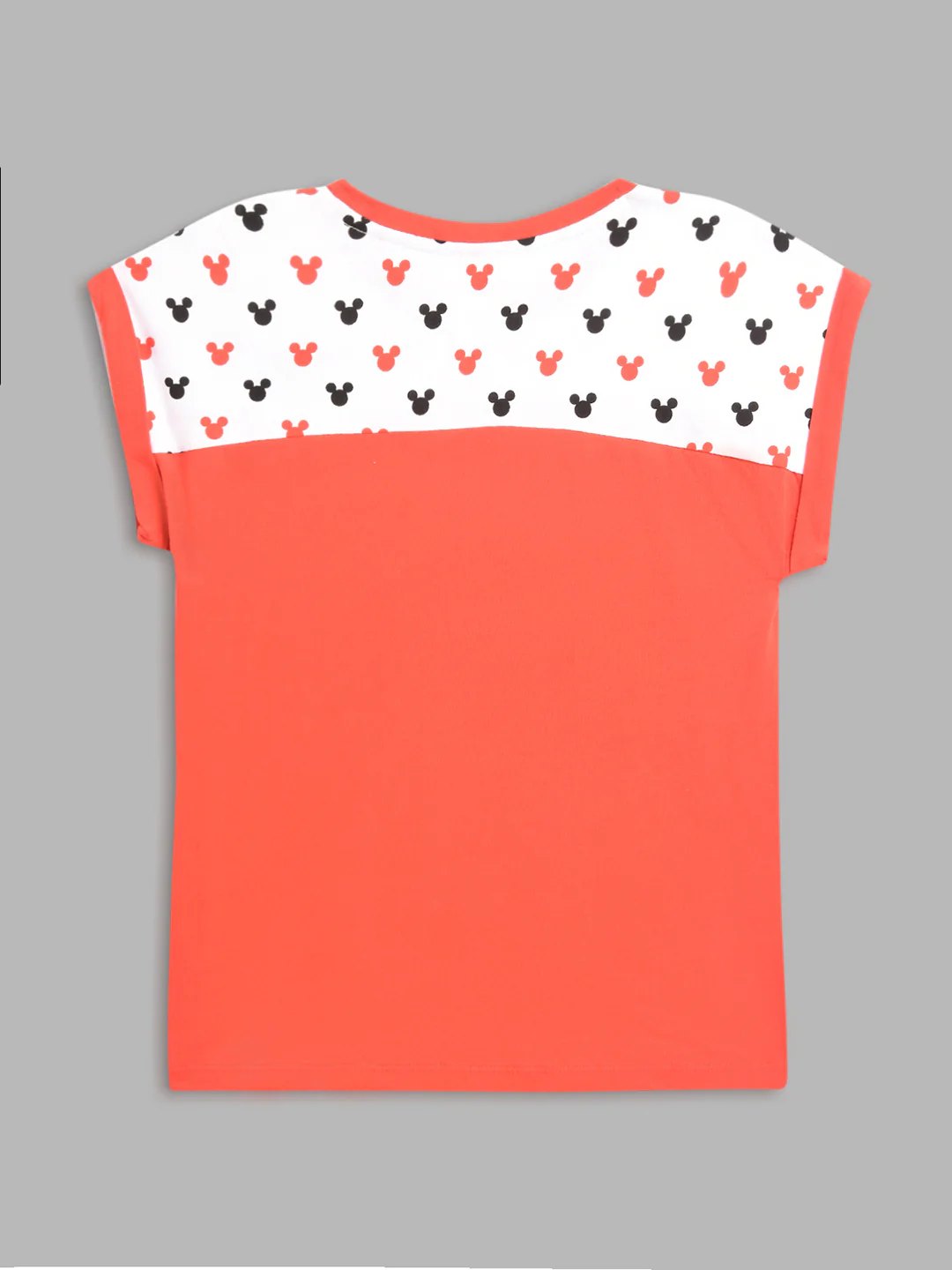 Blue Giraffe Kids Red & White Printed Disney Regular Fit Tshirt - Image 2